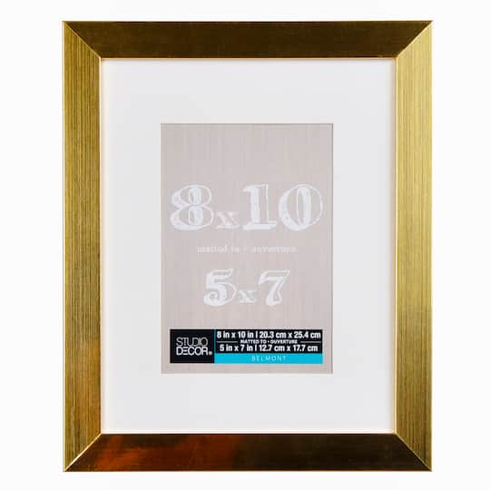 Gold Metallic Belmont Frame with Mat by Studio Décor®